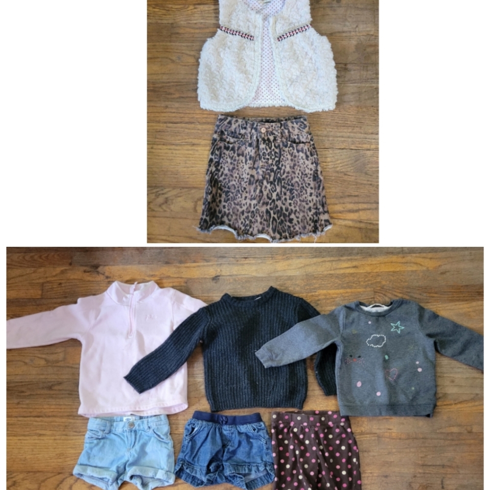 8 piece girls 3-4t clothes bundle lot